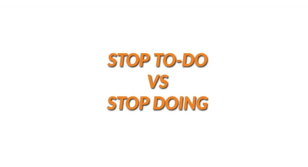 Stop to-do vs stop doing one minute english series