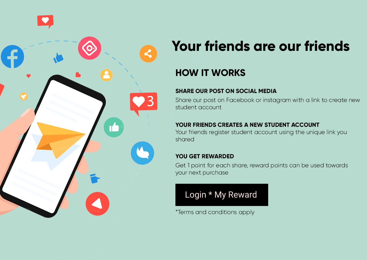 Your friend is our friend social flyer 1